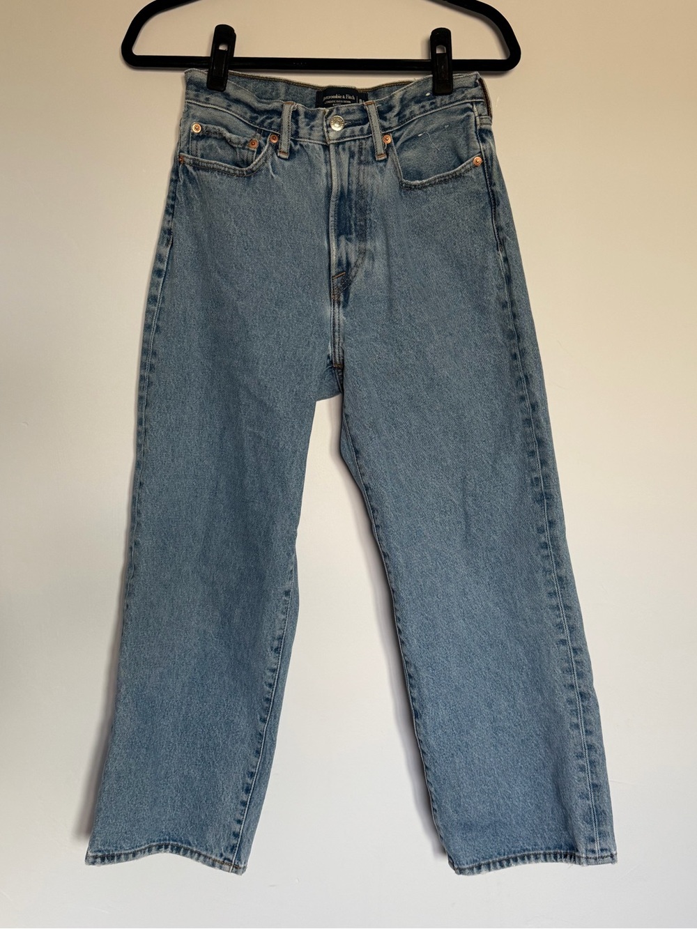 Abercrombie & Fitch Light Blue Baggy Rigid Denim Jeans